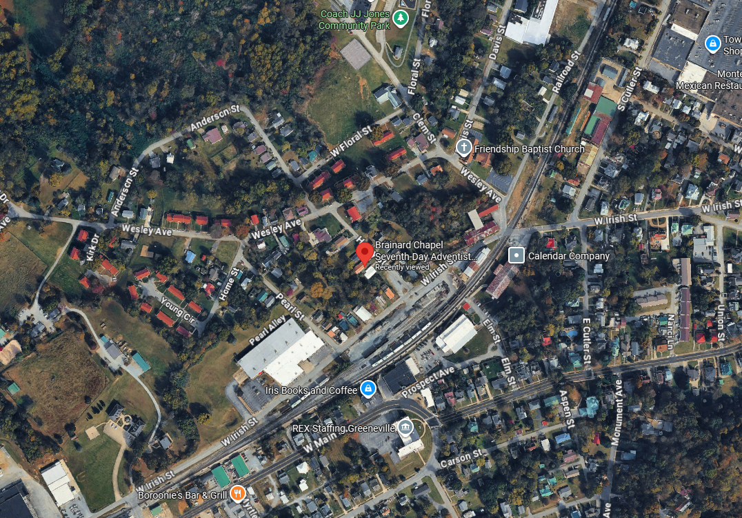 Map of Brainard Chapel